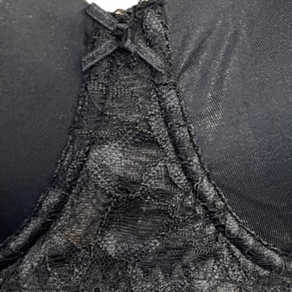 M. VIE INTIMATES Padded Bra Size 38D Black Lace Floral Lightly Padded  Brand new - Picture 2 of 8